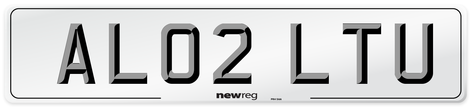 AL02 LTU Number Plate from New Reg